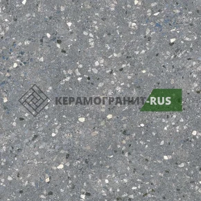 Керамогранит Терраццо серый тёмный обрезной 600х600