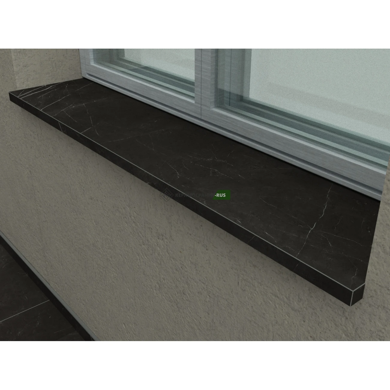 Подоконник F.D.M. Elegant Black 1600x330