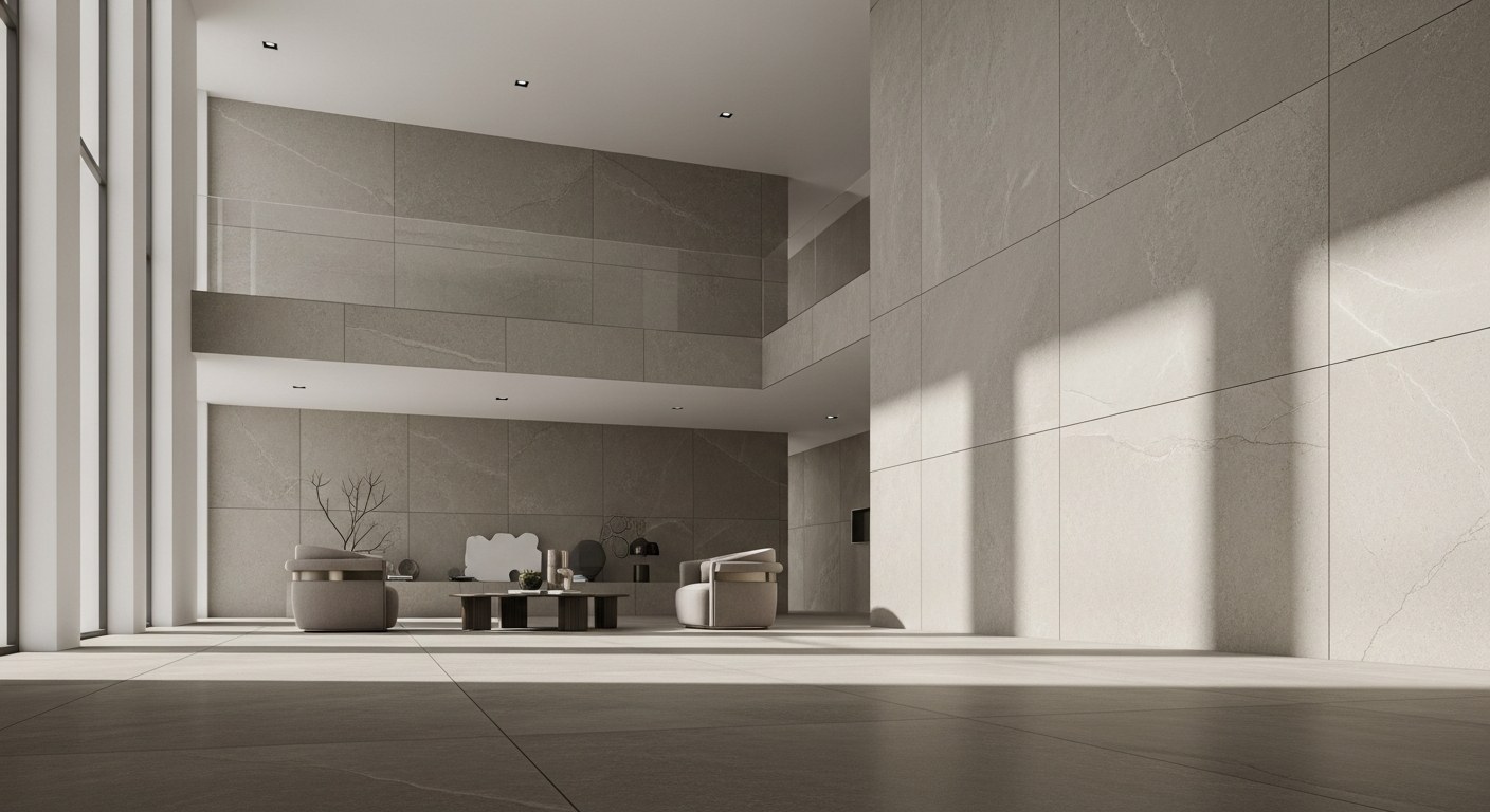 Интерьер с керамогранитом Collection Laminam от КерамогранитРус, общий вид